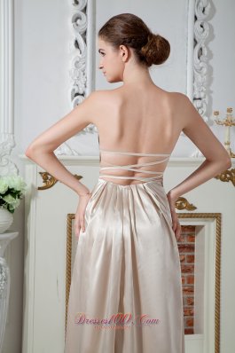 Champagne Sweetheart Floor-length Beading Prom Dress