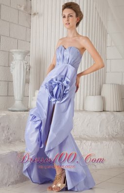 Flower Asymmetrical Prom Dress Mermaid Lilac