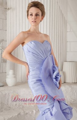 Flower Asymmetrical Prom Dress Mermaid Lilac