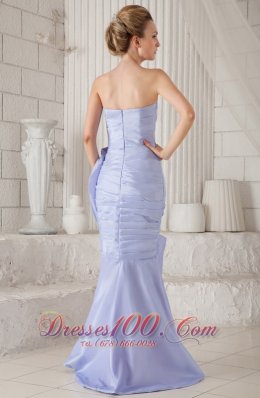 Flower Asymmetrical Prom Dress Mermaid Lilac