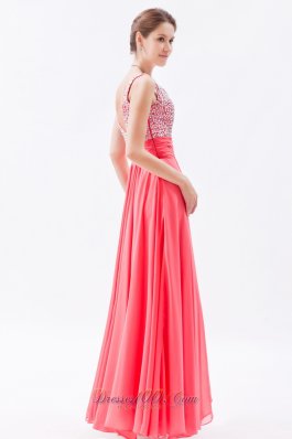 Trendy Watermelon Dress for Prom Beading Straps