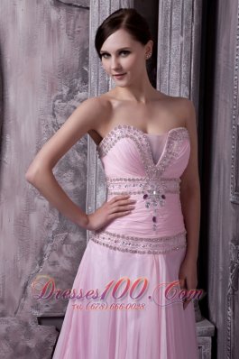 Sweep A-line Baby Pink 2013 Prom Pageant Dress