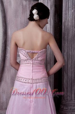 Sweep A-line Baby Pink 2013 Prom Pageant Dress