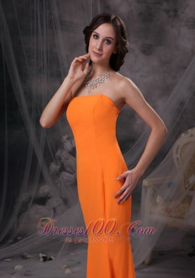 Cheap Orange Mermaid Evening Dress Under 150