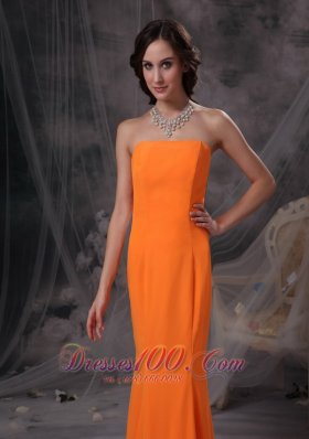 Cheap Orange Mermaid Evening Dress Under 150