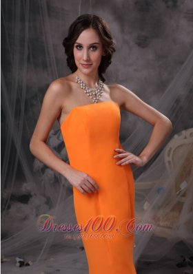 Cheap Orange Mermaid Evening Dress Under 150