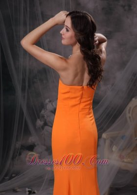 Cheap Orange Mermaid Evening Dress Under 150