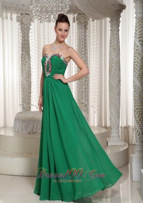 2013 Green Prom Holiday Dress Ruch Beading