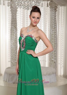 2013 Green Prom Holiday Dress Ruch Beading