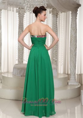 2013 Green Prom Holiday Dress Ruch Beading