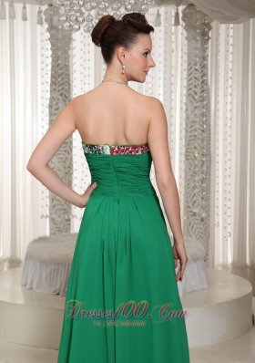 2013 Green Prom Holiday Dress Ruch Beading