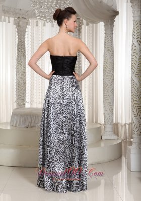 Leopard Maxi Dress Black Floor-length