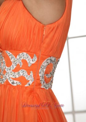 2013 Orange Red V-neck Prom Celebrity Dress