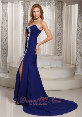 Mermaid Dress for Prom Royal Blue Appliques