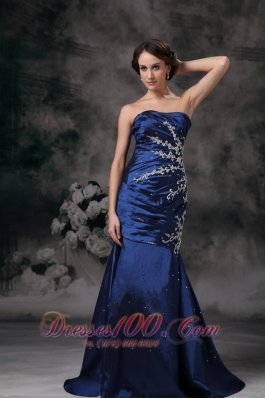 Royal Blue 17 Prom Dress Mermaid Brush