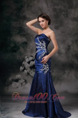 Royal Blue 17 Prom Dress Mermaid Brush