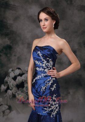 Royal Blue 17 Prom Dress Mermaid Brush