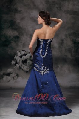 Royal Blue 17 Prom Dress Mermaid Brush