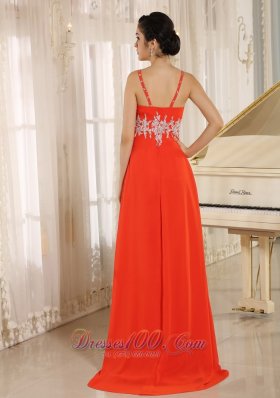 Red Prom Celebrity Dress With Spaghetti Straps