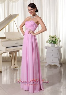 Appliques Baby Pink Prom Dress Under 150