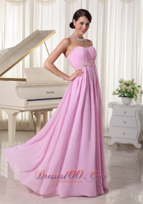 Appliques Baby Pink Prom Dress Under 150