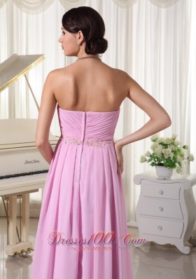 Appliques Baby Pink Prom Dress Under 150