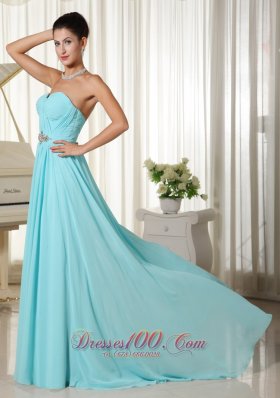 2013 Brush Prom Dress Aqua Blue Ruch