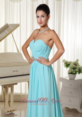 2013 Brush Prom Dress Aqua Blue Ruch