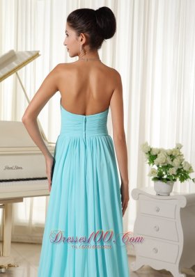 2013 Brush Prom Dress Aqua Blue Ruch