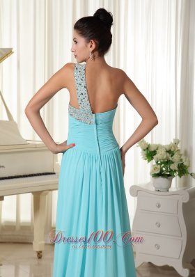 Bow One Shoulder Prom Dress Brush Teenager