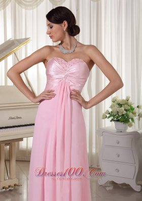 Baby Pink Beading Sweetheart Dress for Prom