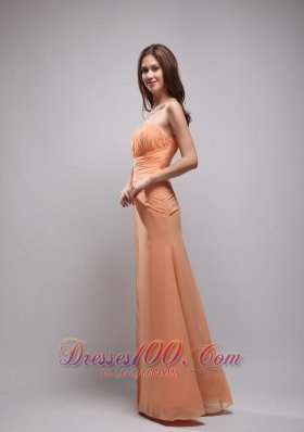 Orange Ruch Bridesmaid Dress Under 150