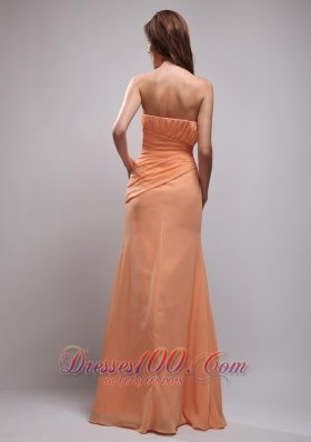 Orange Ruch Bridesmaid Dress Under 150