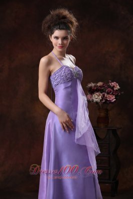 Halter Lilac Formal Evening Prom Dress Beading