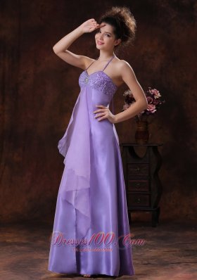 Halter Lilac Formal Evening Prom Dress Beading