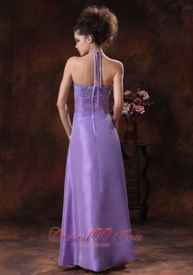 Halter Lilac Formal Evening Prom Dress Beading