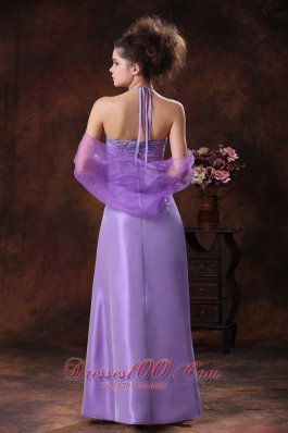 Halter Lilac Formal Evening Prom Dress Beading