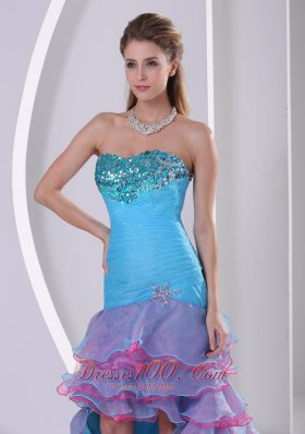 High-low Layered Multi-color Mermaid Prom Dress