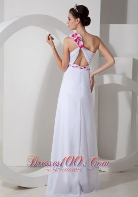 Handmade Prom Dress White Prom Dress Front Split