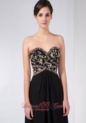 Black Ankle-length Mother Of The Bride Dress Beaded