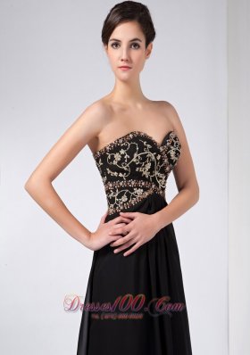 Black Ankle-length Mother Of The Bride Dress Beaded