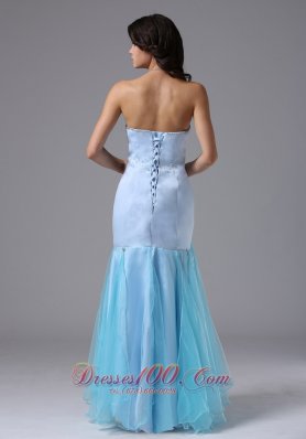 Mermaid Evening Dress Beading Light Blue 2013