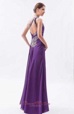 Sheath High Split One Shoulder Prom Gown Beaded