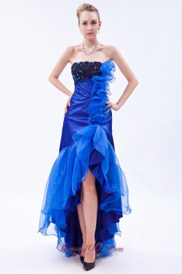 Fish Like High-low Mermaid Royal Blue Prom Dress
