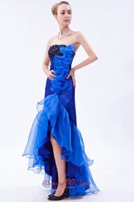 Fish Like High-low Mermaid Royal Blue Prom Dress
