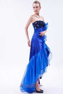 Fish Like High-low Mermaid Royal Blue Prom Dress