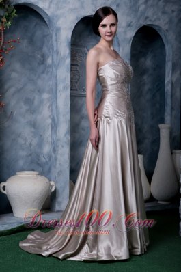 Champagne Custom Made Empire Evening Dress Strapless