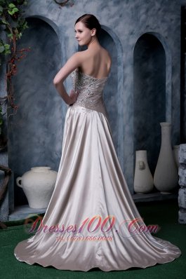 Champagne Custom Made Empire Evening Dress Strapless