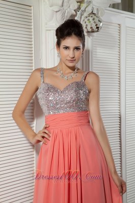 Heavy Beading Watermelon Red teenager prom Holiday Dress