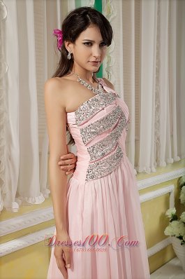 Pink Beading 17 Prom Dress Chiffon Floor-length